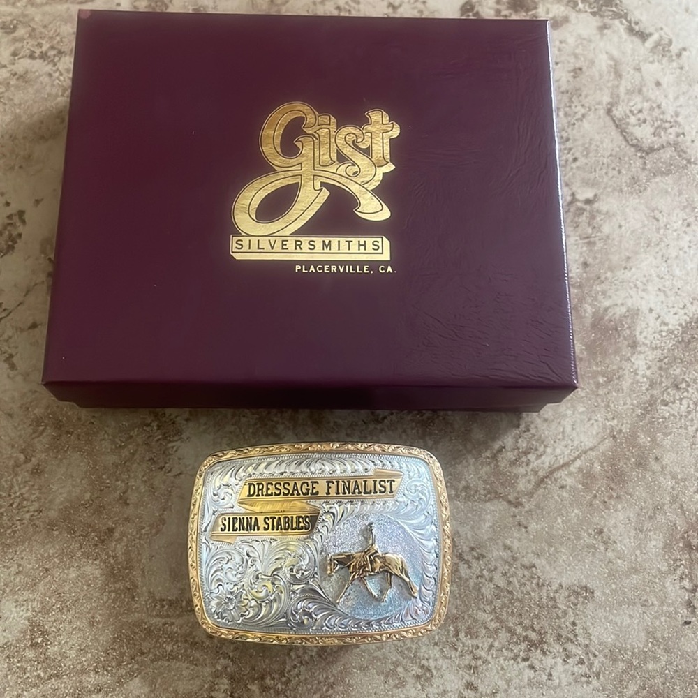 Ladies Gist Silversmiths Belt Buckle - soild bronze